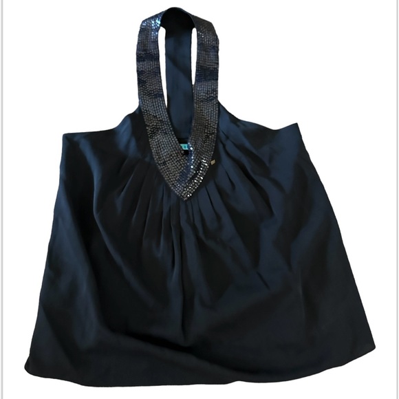 Alive + Olivia Black Sequins Sleeveless T back style top - Picture 2 of 13
